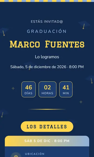 Primera pantalla de la invitación Birrete al Aire
