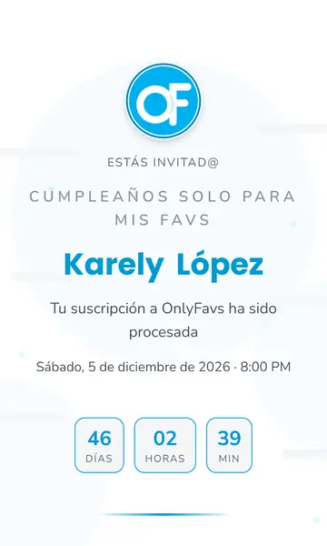 Primera pantalla de la invitación OnlyFavs