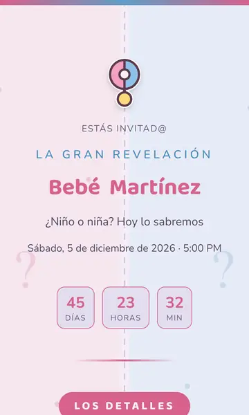 Primera pantalla de la invitación La Gran Revelación