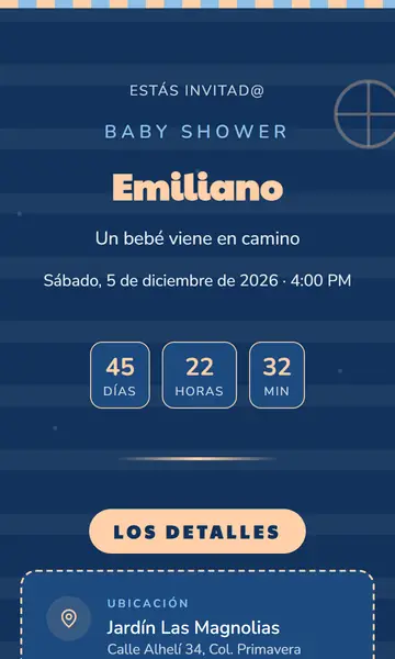 Primera pantalla de la invitación Marinerito