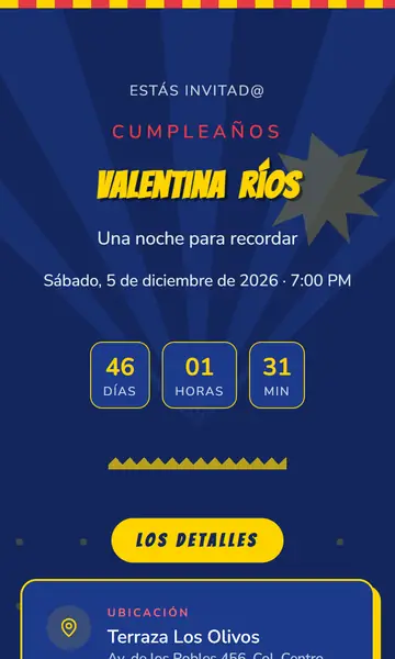 Primera pantalla de la invitación Modo Héroe