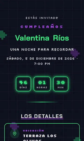 Primera pantalla de la invitación Nivel Superado